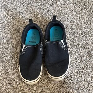 Wonder Nation Black Slip-On Kids Sneakers